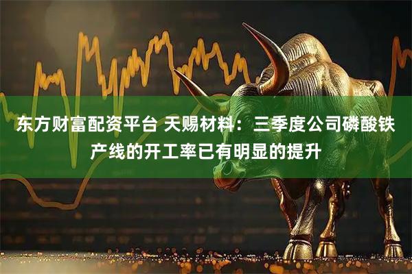 东方财富配资平台 天赐材料：三季度公司磷酸铁产线的开工率已有明显的提升