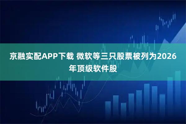 京融实配APP下载 微软等三只股票被列为2026年顶级软件股