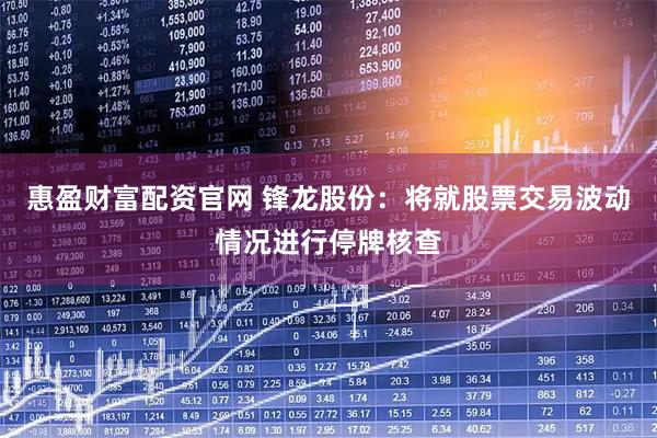 惠盈财富配资官网 锋龙股份：将就股票交易波动情况进行停牌核查