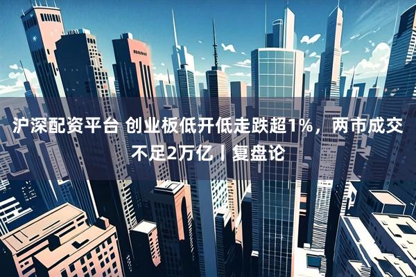 沪深配资平台 创业板低开低走跌超1%，两市成交不足2万亿丨复盘论