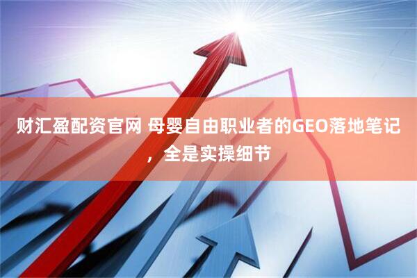 财汇盈配资官网 母婴自由职业者的GEO落地笔记，全是实操细节